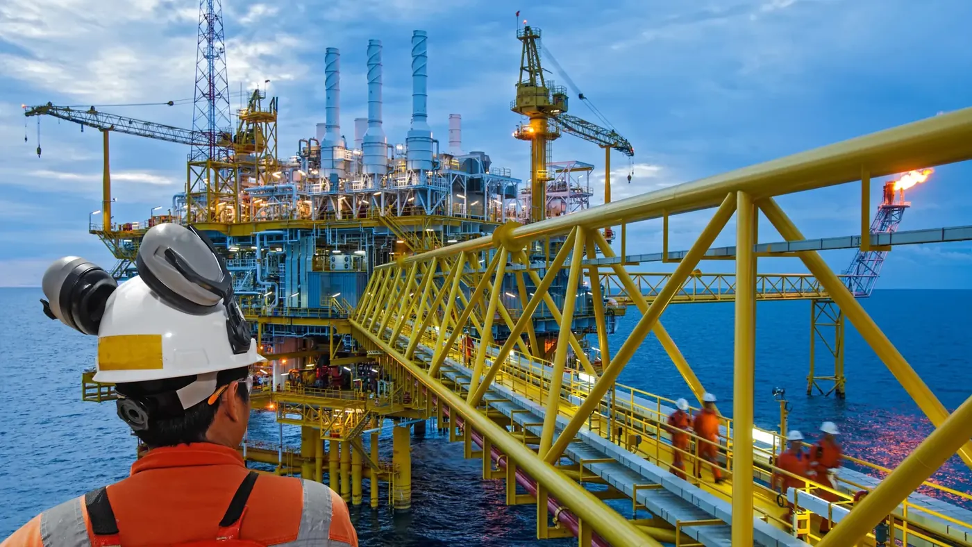 PEC technician working offshore